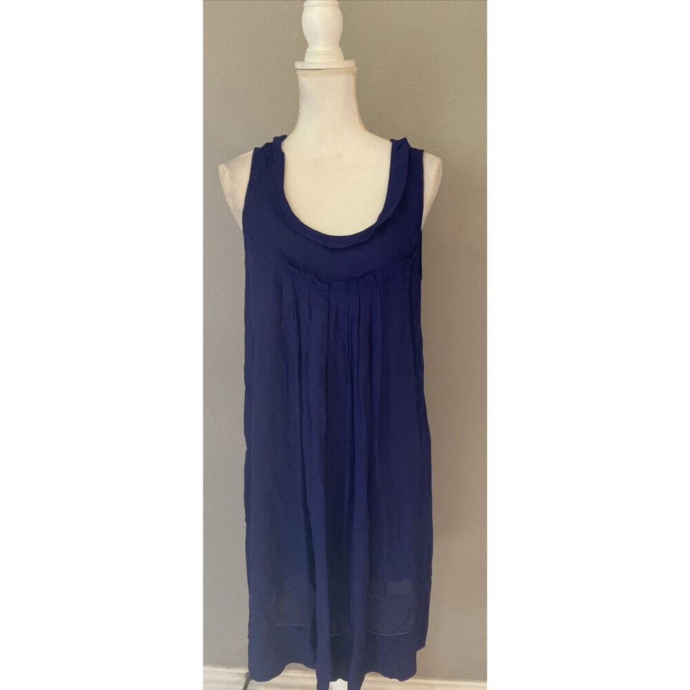 Edmé & Esyllte Anthropologie Pleated Front Shift Dress Deep Purple Women's small